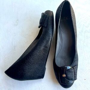 Stuart Weitzman leather wedge pumps